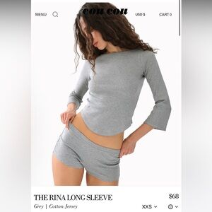 Cou Cou Intimates Rina Long Sleeve in Grey